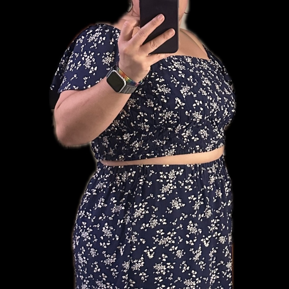 Off Shoulder Top w/ Matching Long Skirt